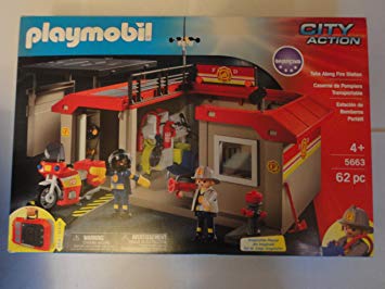 Playmobil city action take along fire station