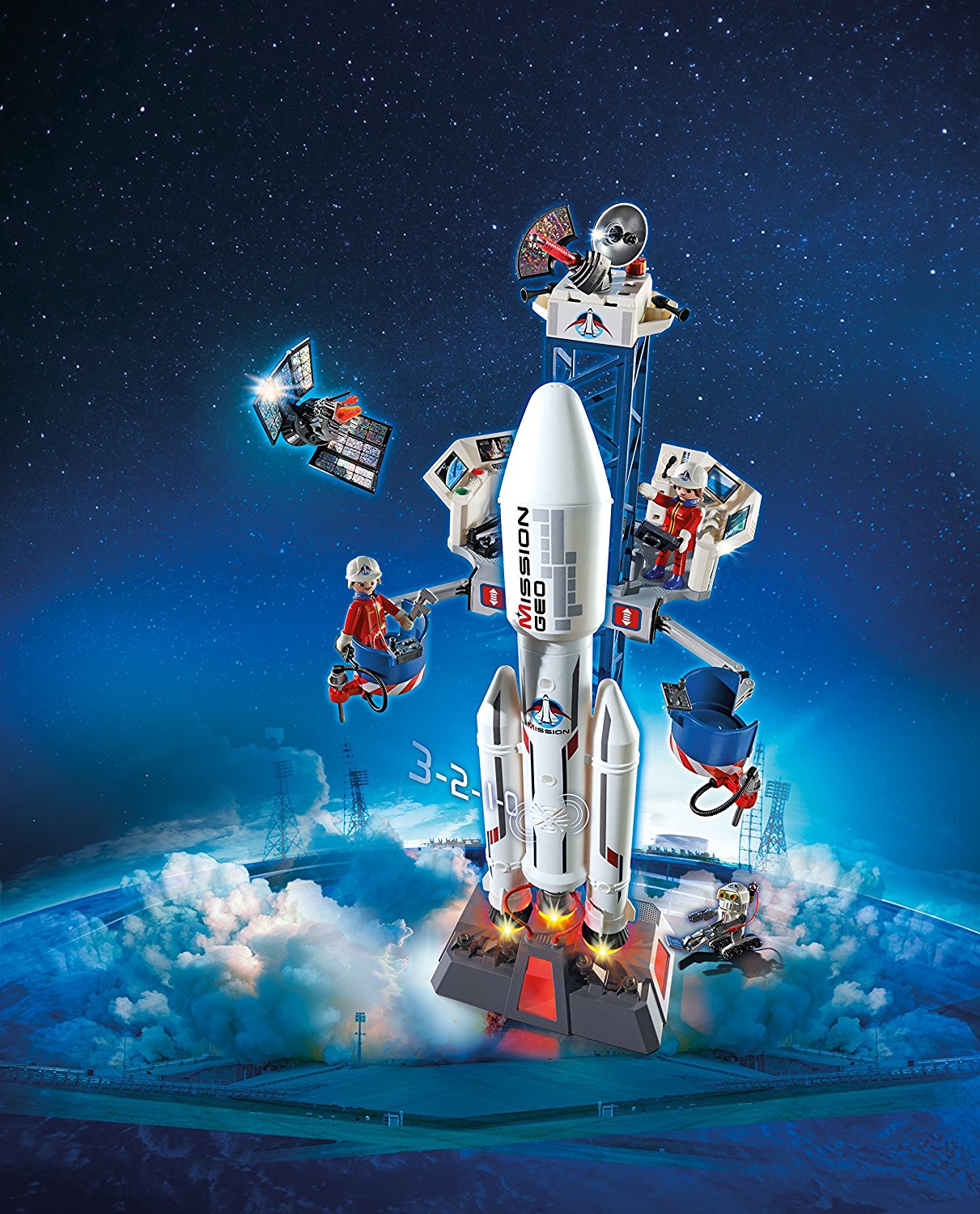Playmobil city action space rocket with launch site 6195