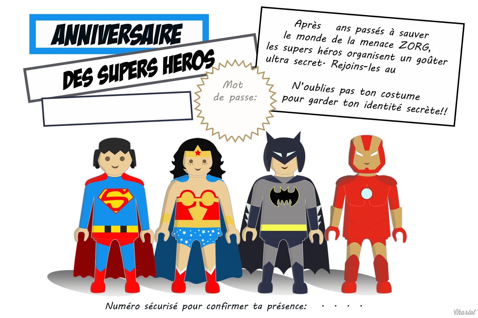Carte playmobil anniversaire