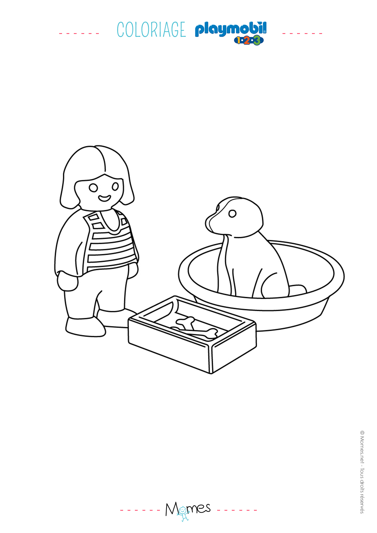 Coloriage playmobil animaux