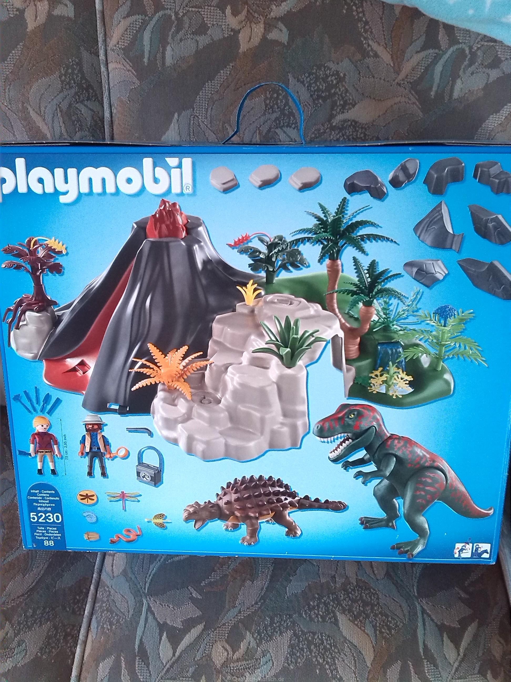 Playmobil dino mit vulkan