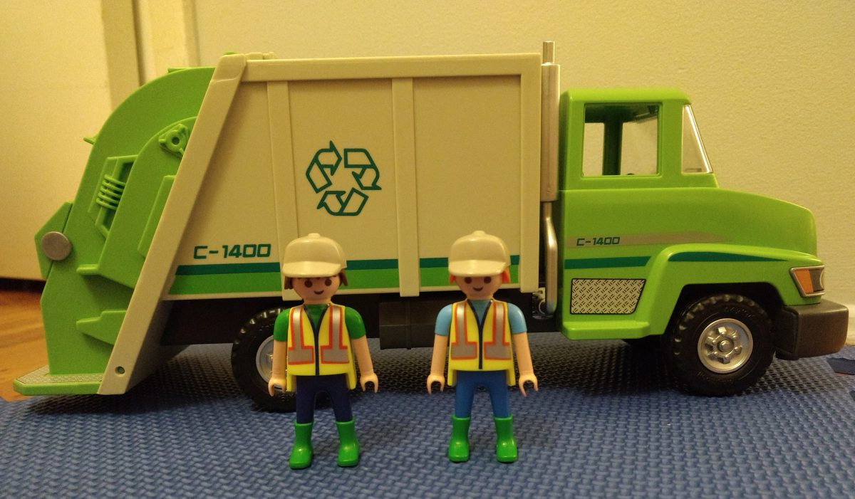 Playmobil 5679 city life green recycling truck