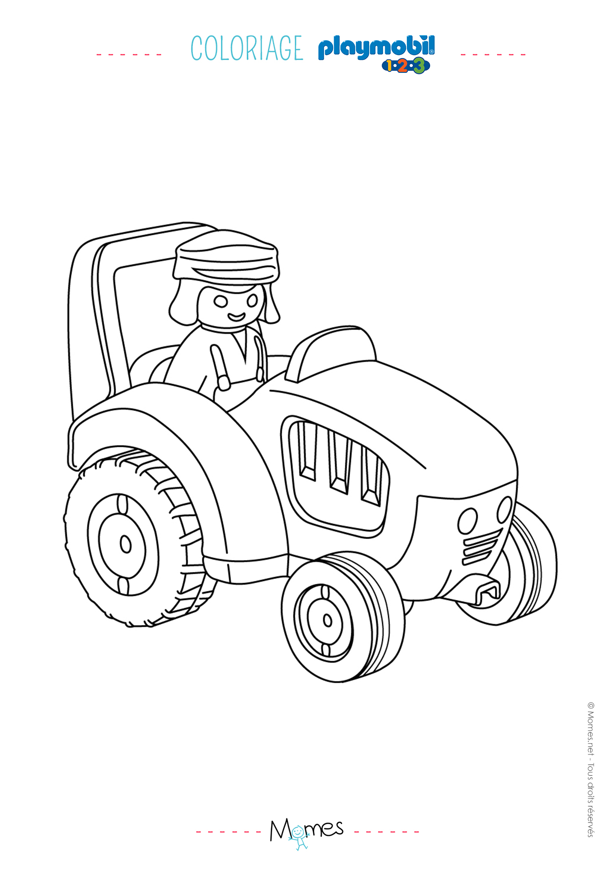 Coloriage playmobil anniversaire