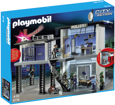 Playmobil commissariat de police avec prison leclerc