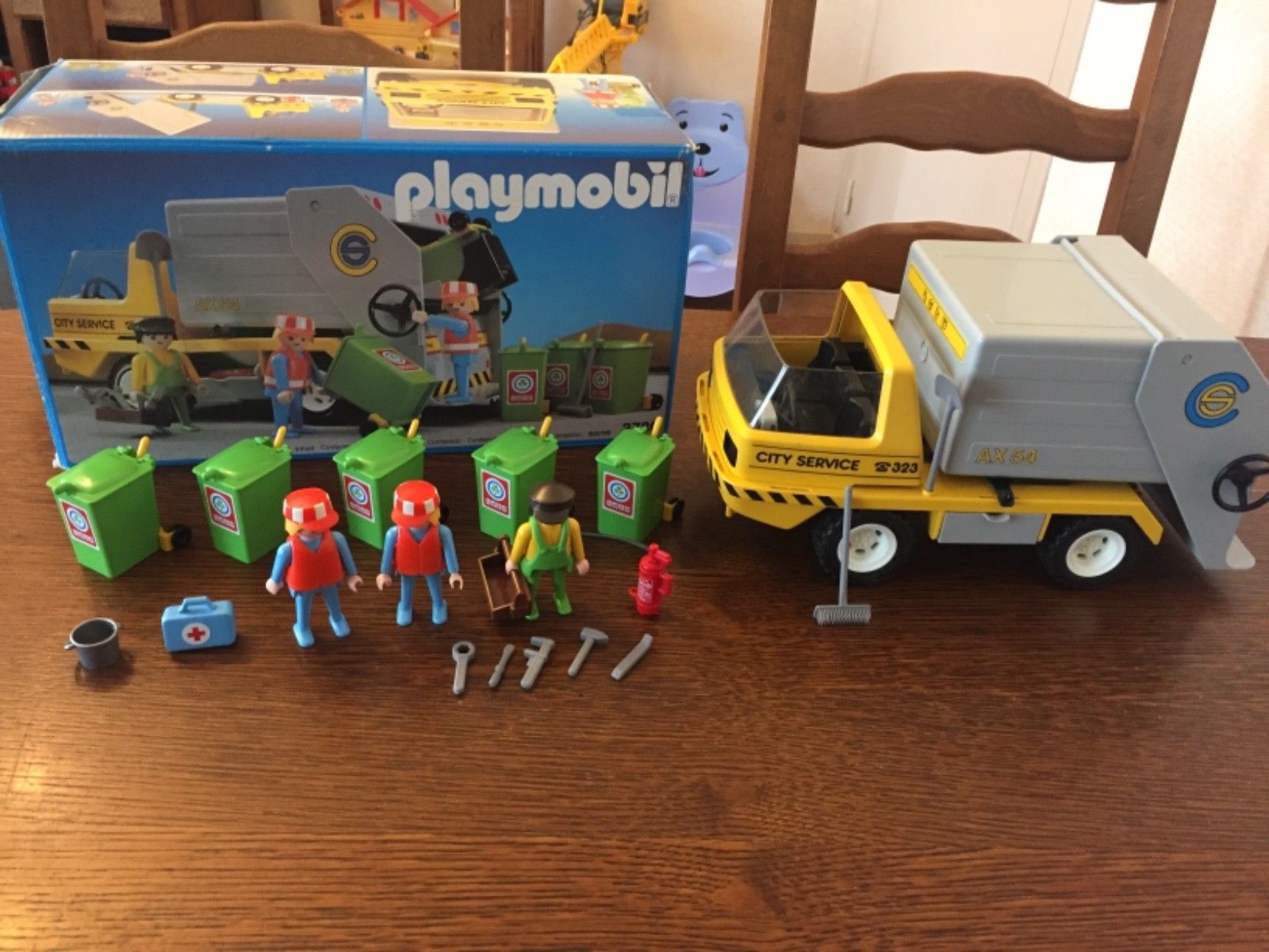 Playmobil camion poubelle vintage