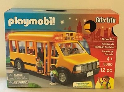 Playmobil city life school bus with removable roof