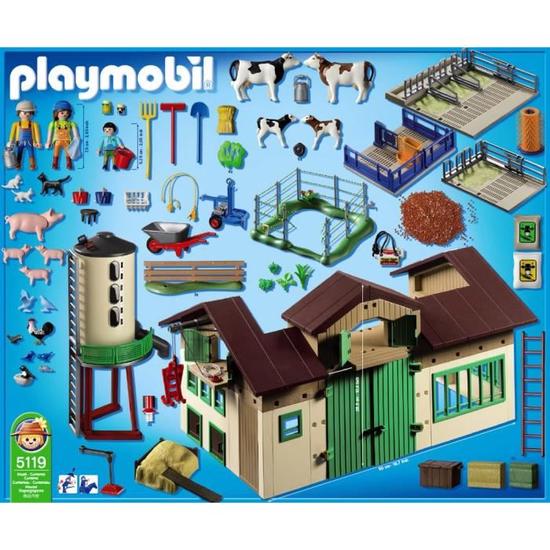 Ferme playmobil avec silo 5119
