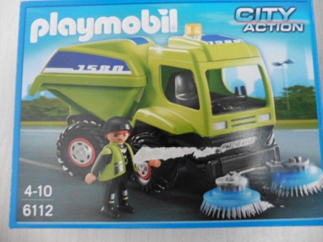 Playmobil agent avec balayeuse de voirie