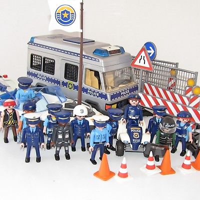 Playmobil police truck and boat