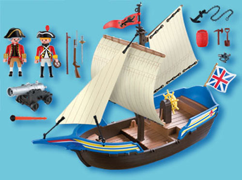 Playmobil bateau soldats britanniques