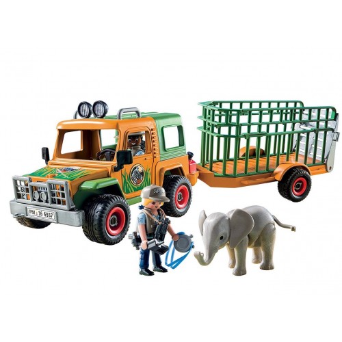 Playmobil safari truck with elephant