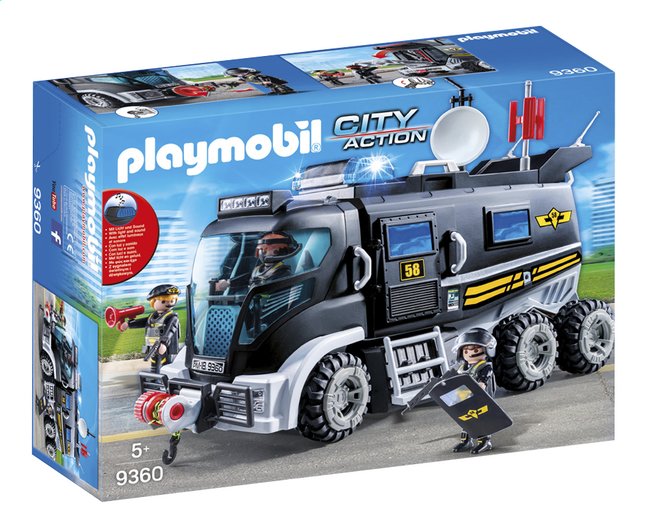 Playmobil voiture police avec bateau
