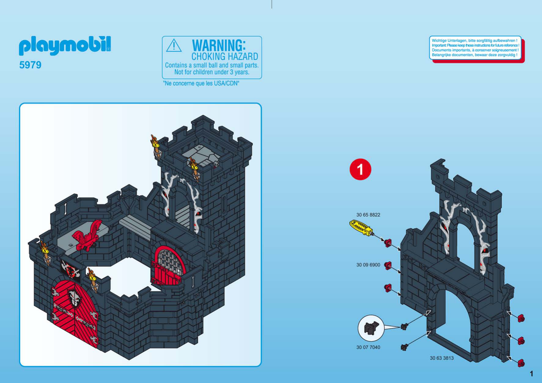 Playmobil dragon knight castle instructions