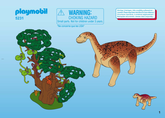Playmobil dino mit baby