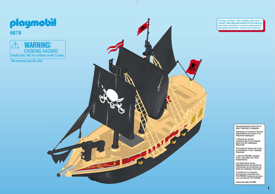 Playmobil pirate raiders' ship (6678)