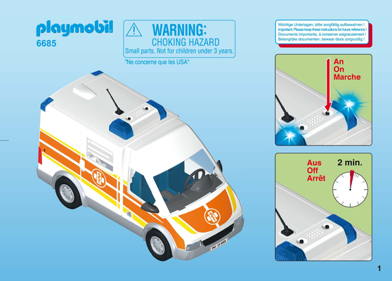 Playmobil ambulance with lights and sounds