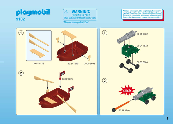 Playmobil pirate raider carry case