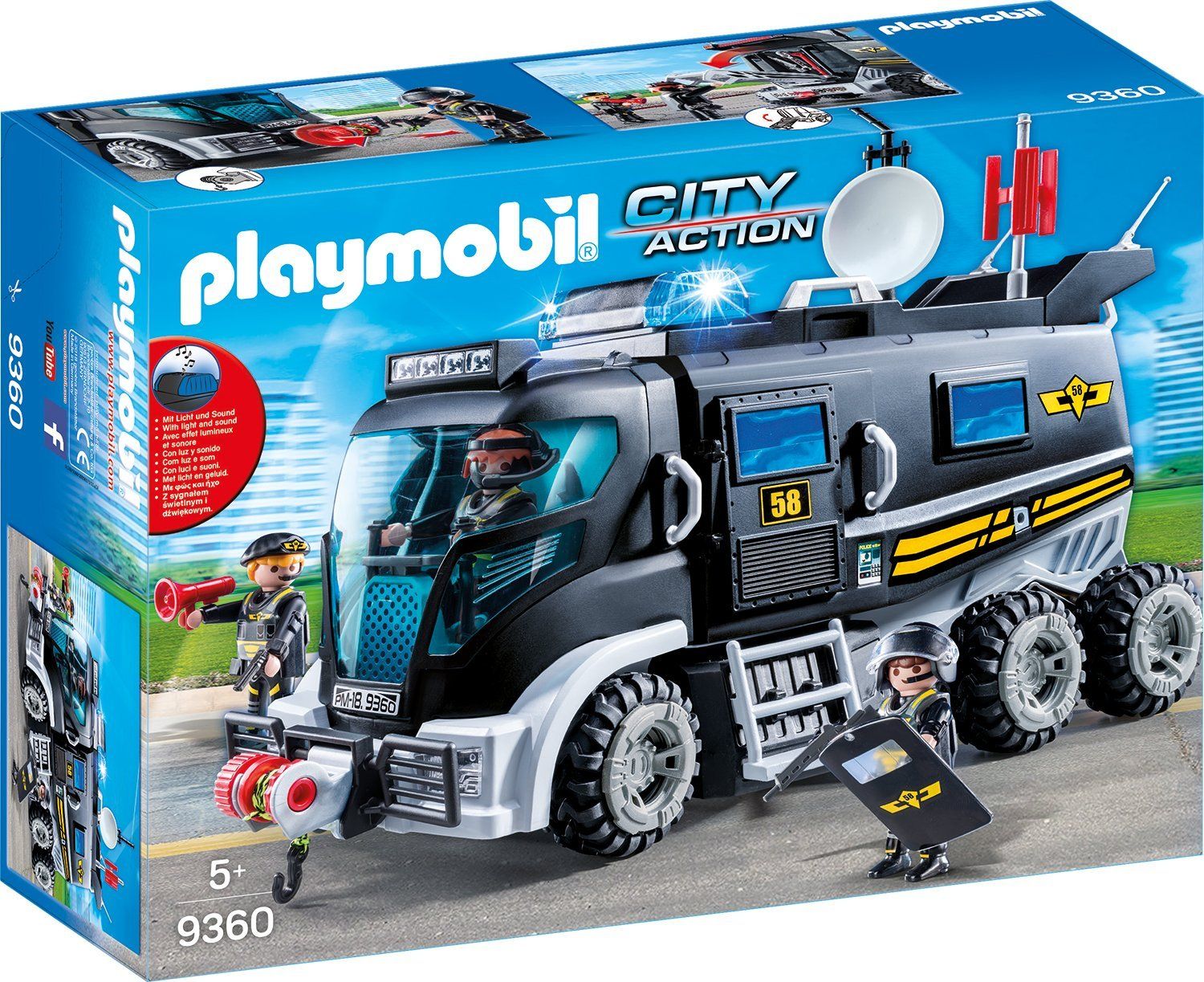 Playmobil bus mit strassensperre