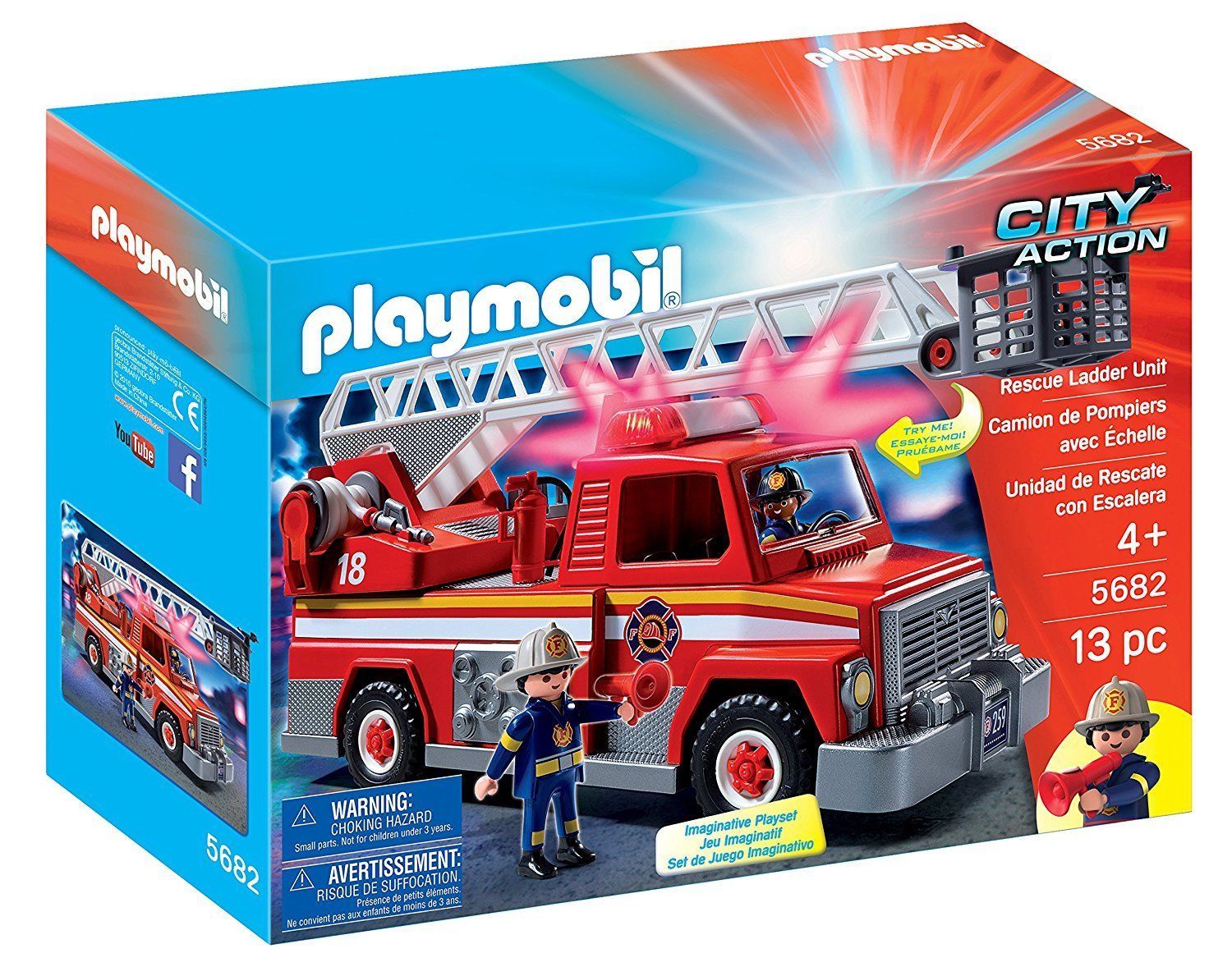 Playmobil fire truck ebay