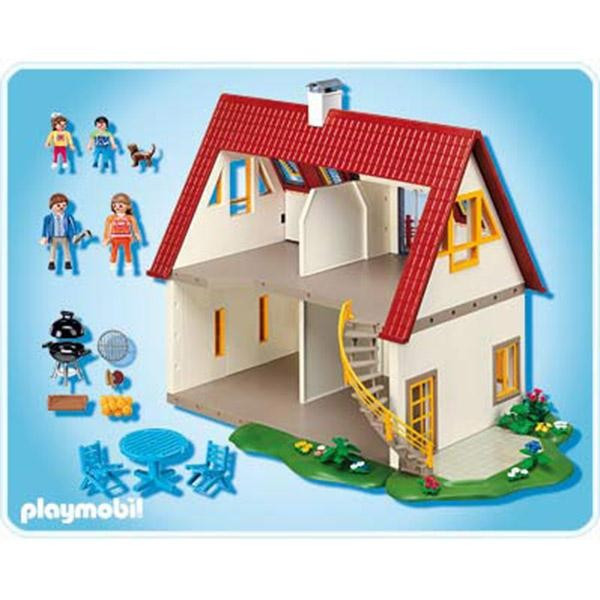 Maison moderne playmobil terrasse
