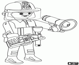 Dessin de playmobil pompier