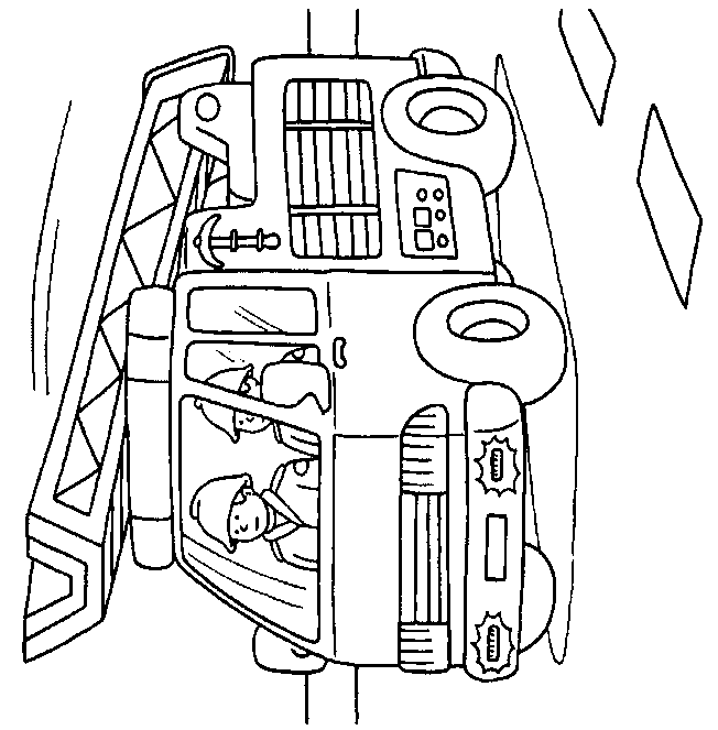 Camion pompier playmobil coloriage