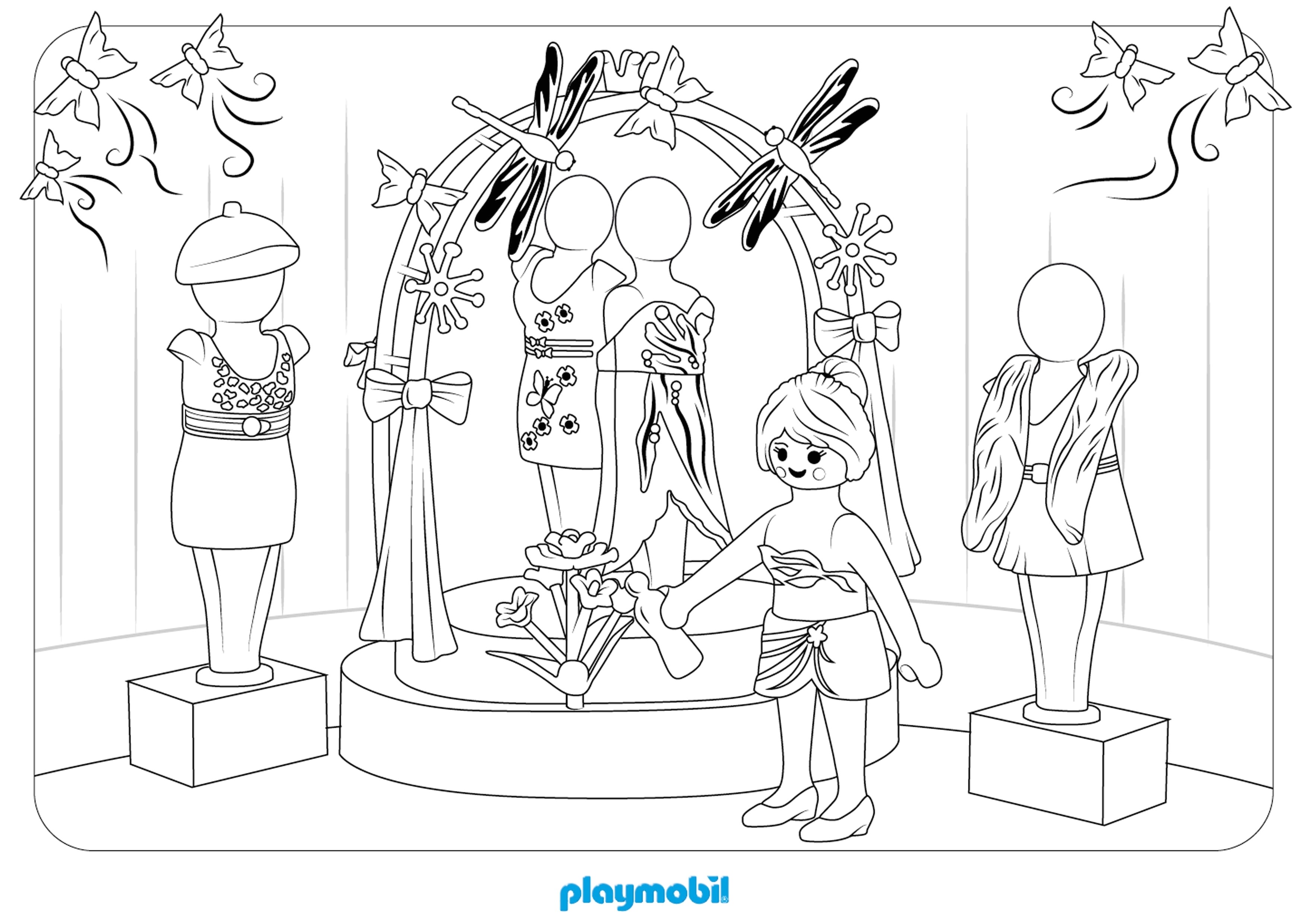 Coloriage playmobil ecole à imprimer