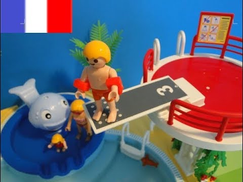 Dessin animé playmobil piscine
