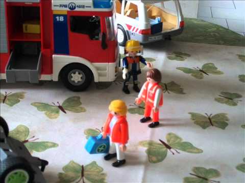 Dessin animé playmobil pompier en français