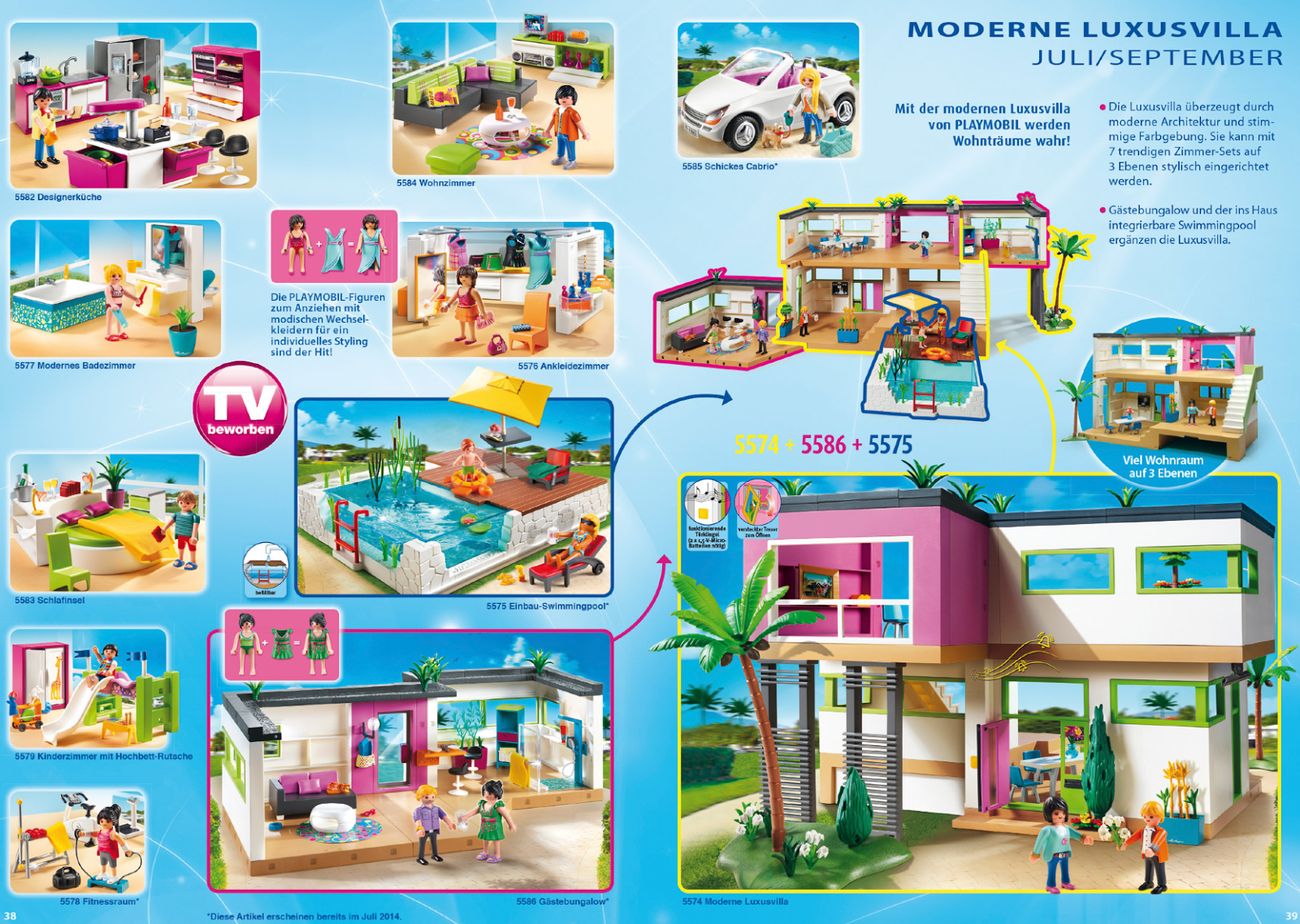 Maison moderne playmobil studio des invités