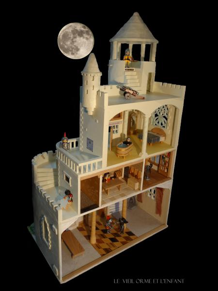 Chateau fort playmobil en bois