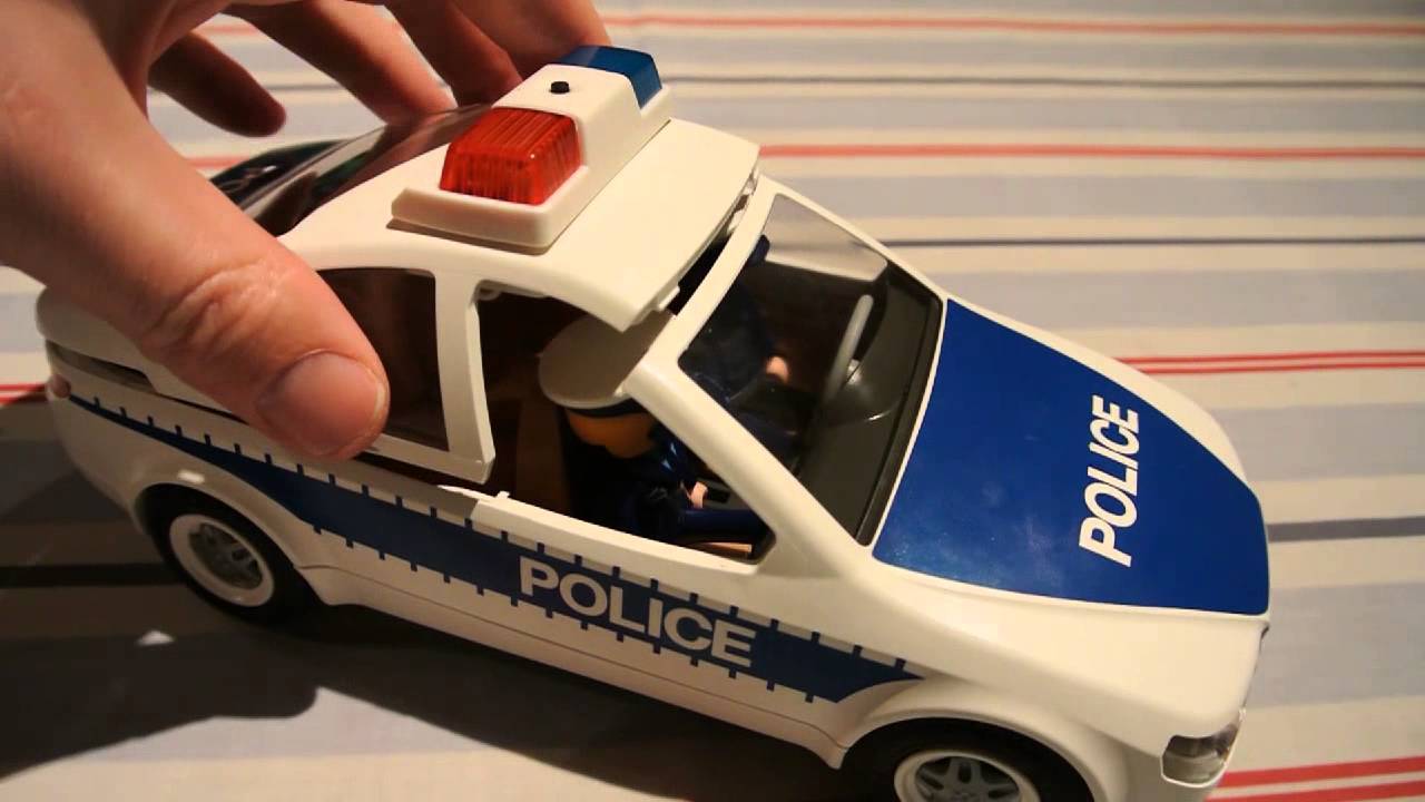 Playmobil police car and boat