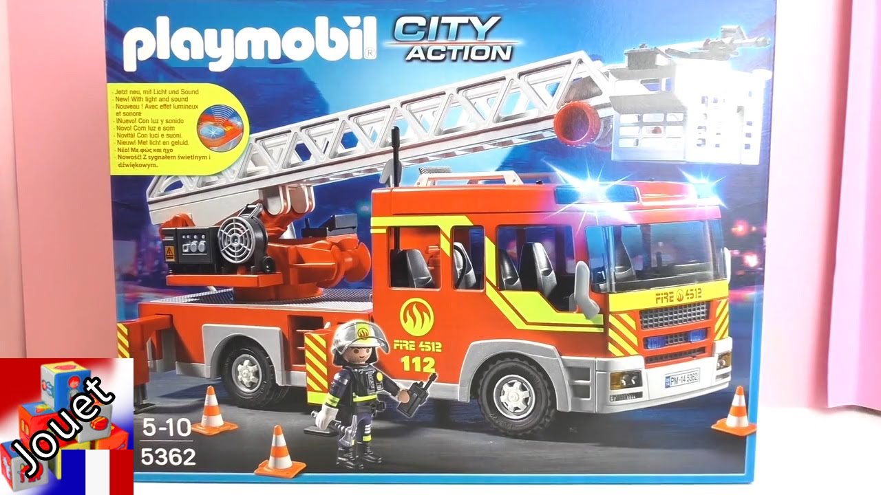 Camion pompier playmobil grande recre