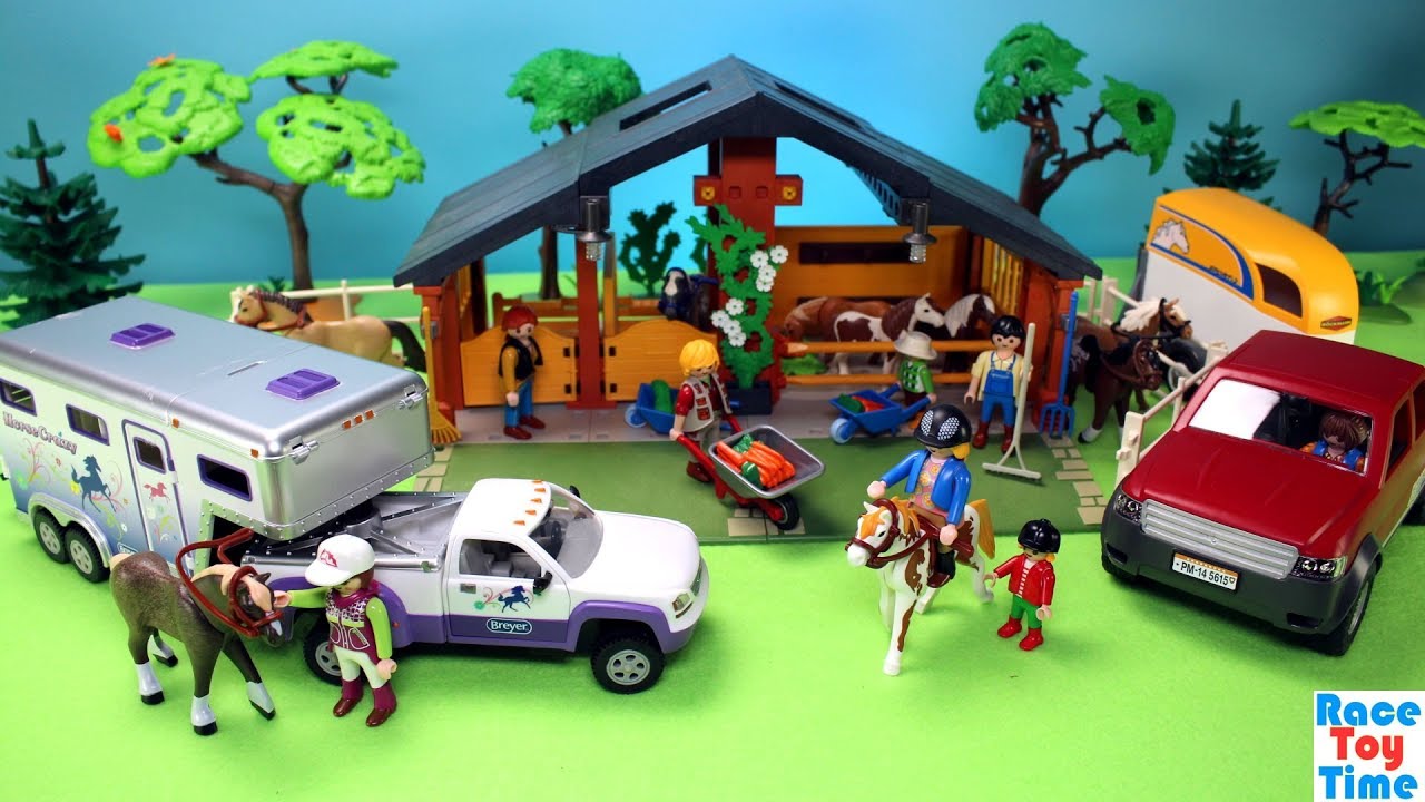 Playmobil country horse stable with trailer