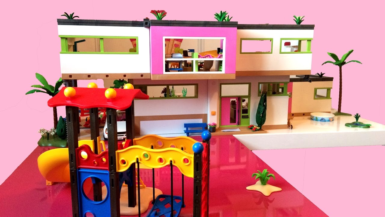Video playmobil maison moderne amenagement