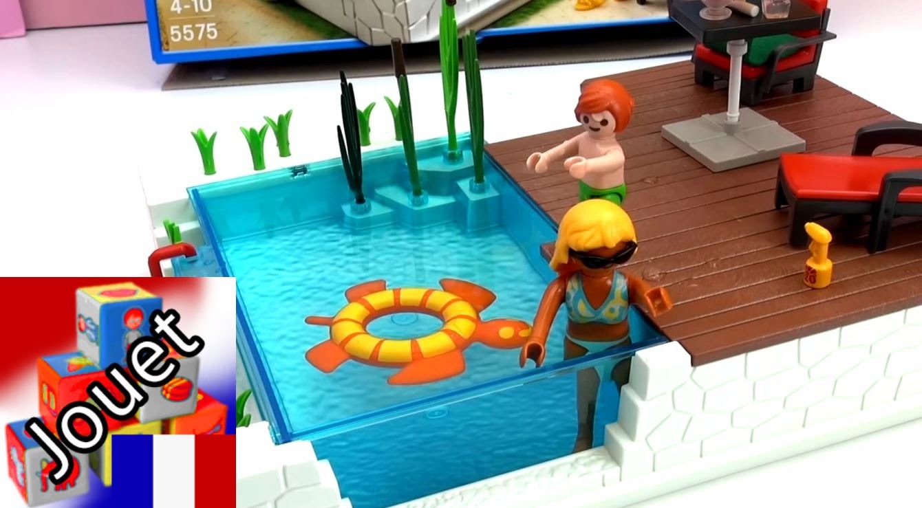 Dessin animé playmobil piscine