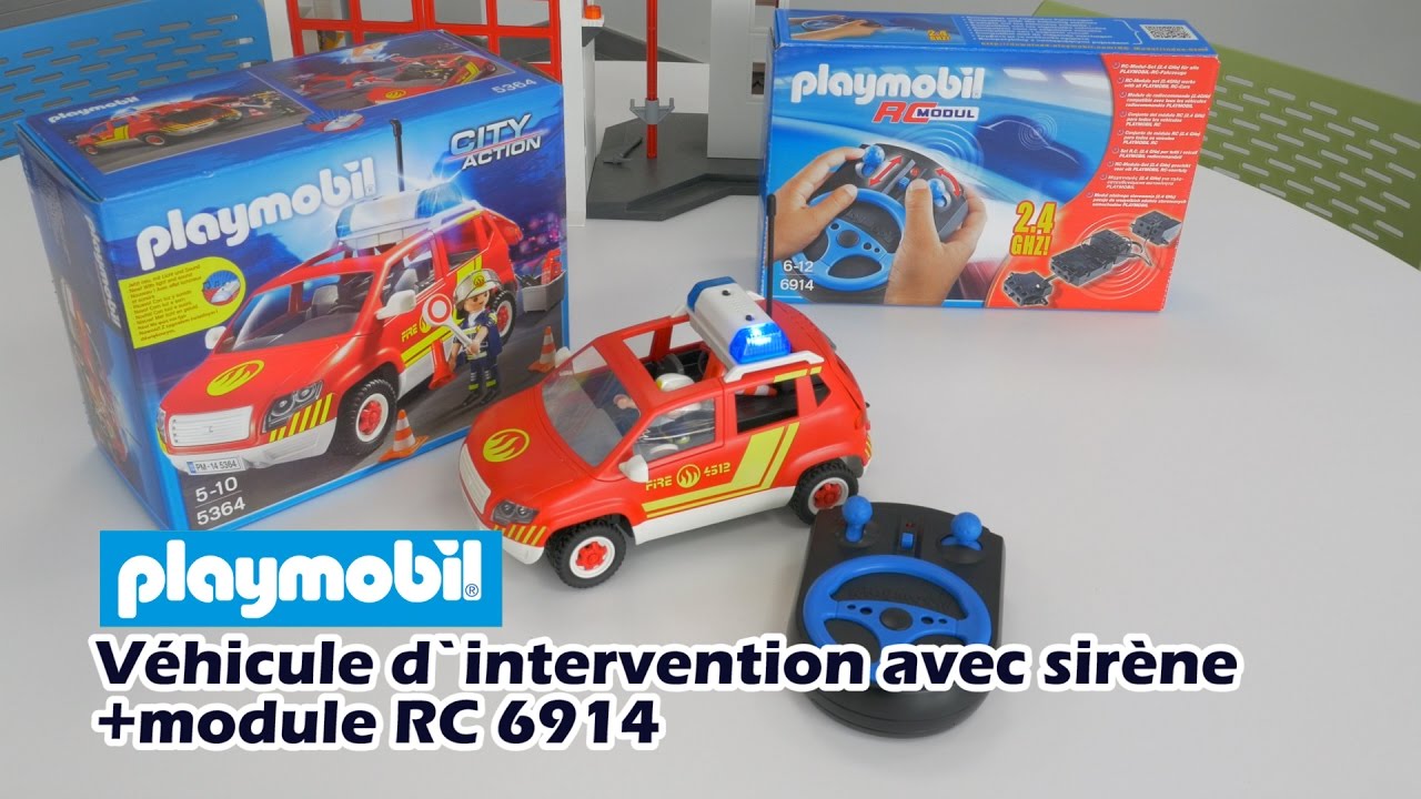 Playmobil city action 5364 véhicule d'intervention avec sirène