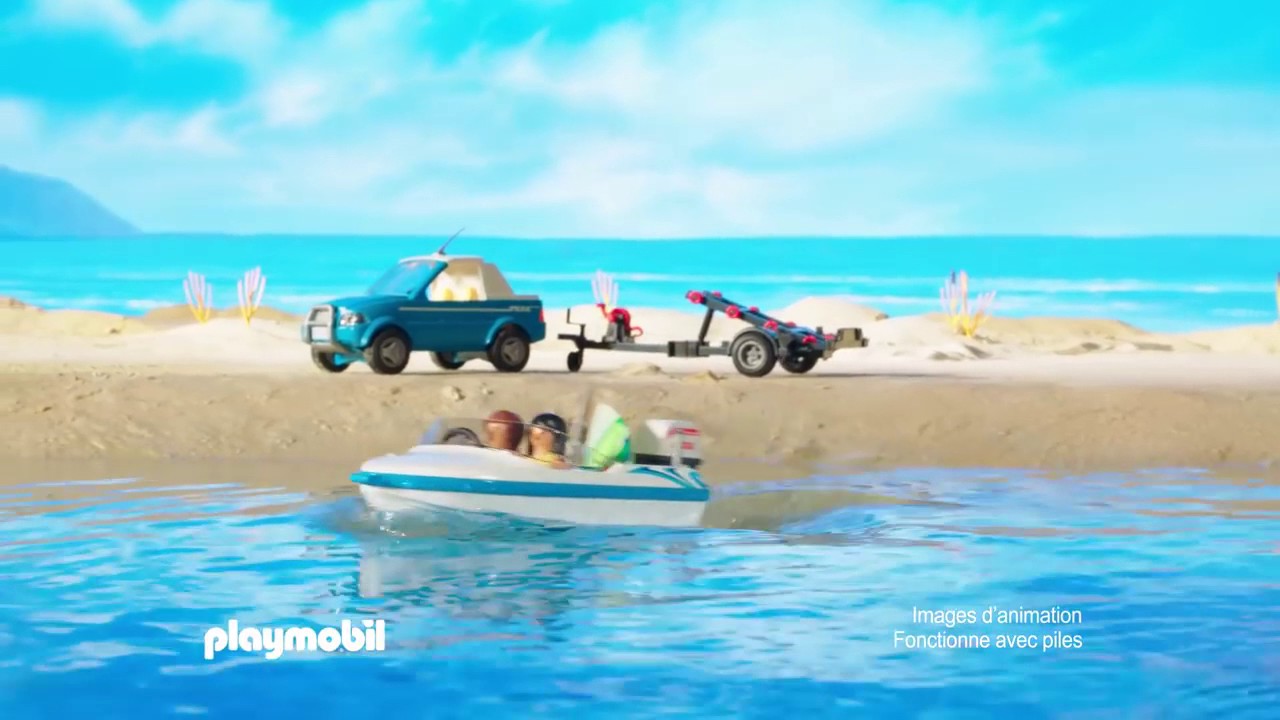 Playmobil van bateau remorque 4144
