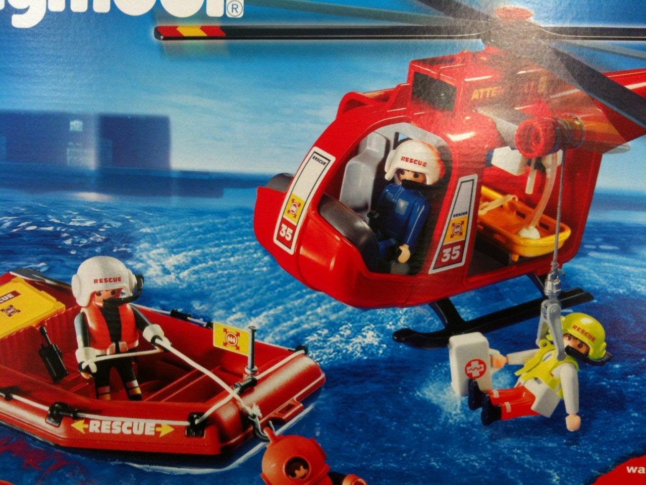 Remorque bateau pompier playmobil