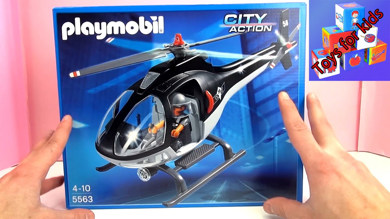 Hélicoptère avec policier playmobil city action - 5563