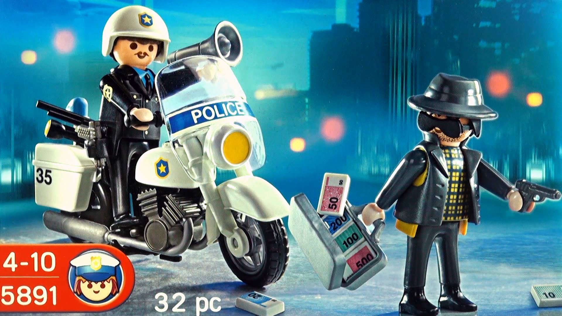Playmobil city action police motorbike