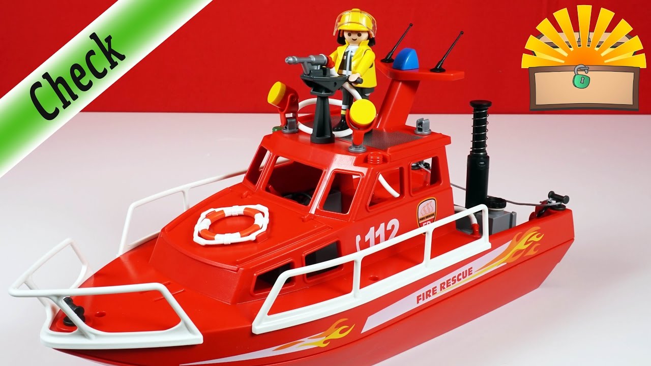 Playmobil city action feuerlöschboot mit pumpe 3128