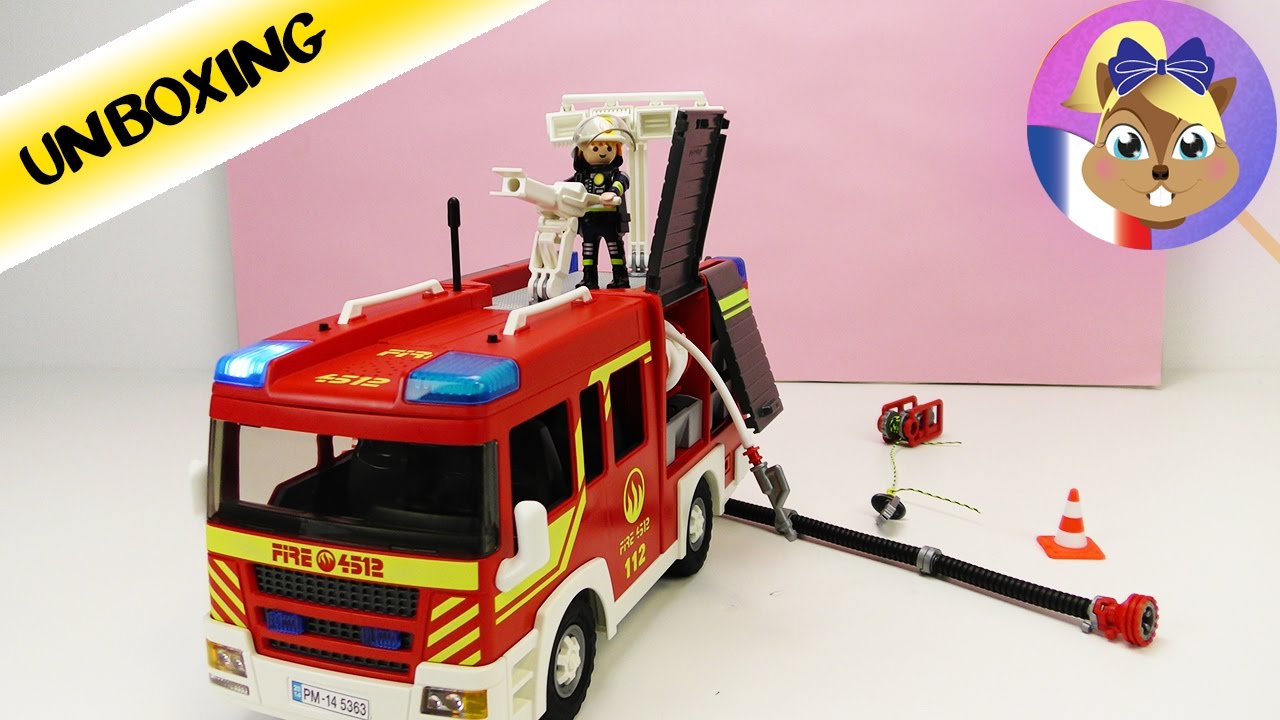 Camion pompier playmobil dessin animé