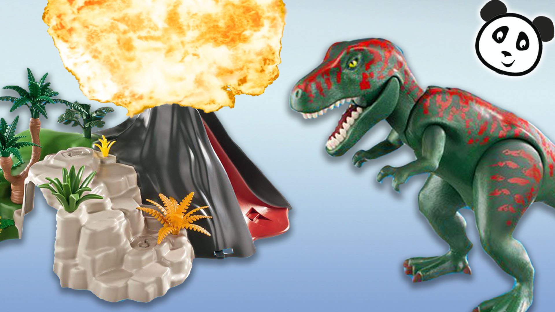 Playmobil vulkan mit dinos
