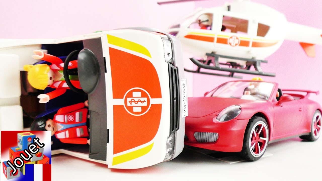 Dessin animé playmobil ambulance