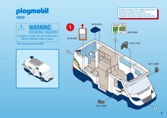 Camping car playmobil contenu