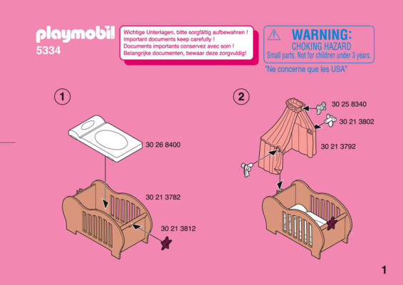 Playmobil 5334 chambre de bébé avec berceau