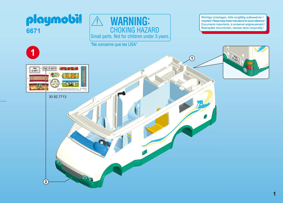 Playmobil famille avec camping car