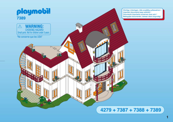 Playmobil maison moderne extension etage