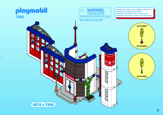 Playmobil caserne pompier plan
